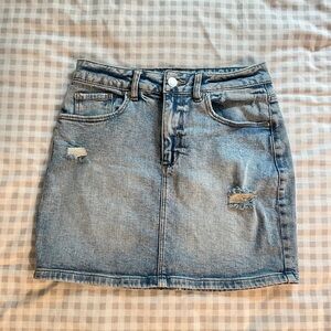 Denim mini skirt